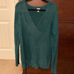 A New Day Fuzzy Green Sweater Size Medium